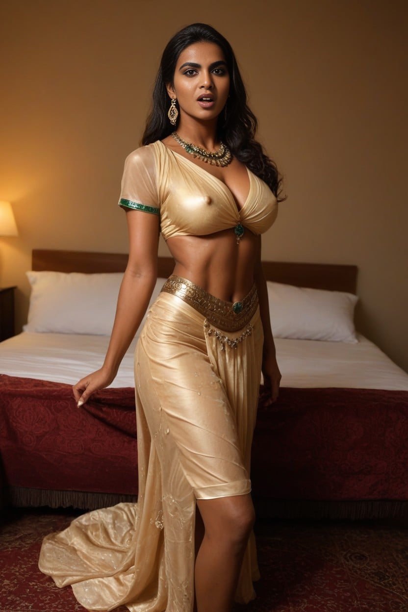 Indian, Indian Satin Clothes, Excessive Bukkake Cumshots All Over Body AI Porn