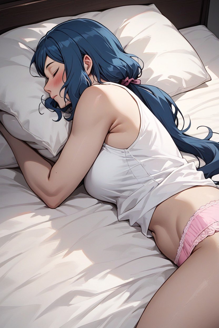 Closed Mouth, Laying Sideways In Bed, Curvy FigureファーリーAIポルノ