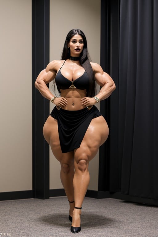 Muscular Striated, Dark Skin, Steroids Buff Hentai IA pornografia