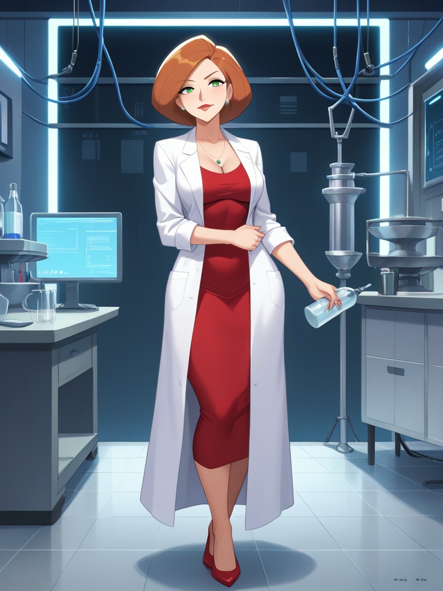 Lab Coat, Ann Possible, StandingPorno IA Hentai