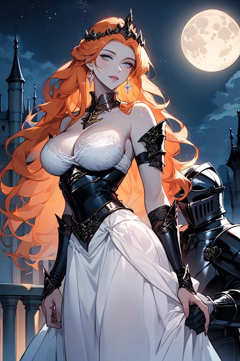 Orange Hair Princess, Full Moon, Hips人妖AI色情