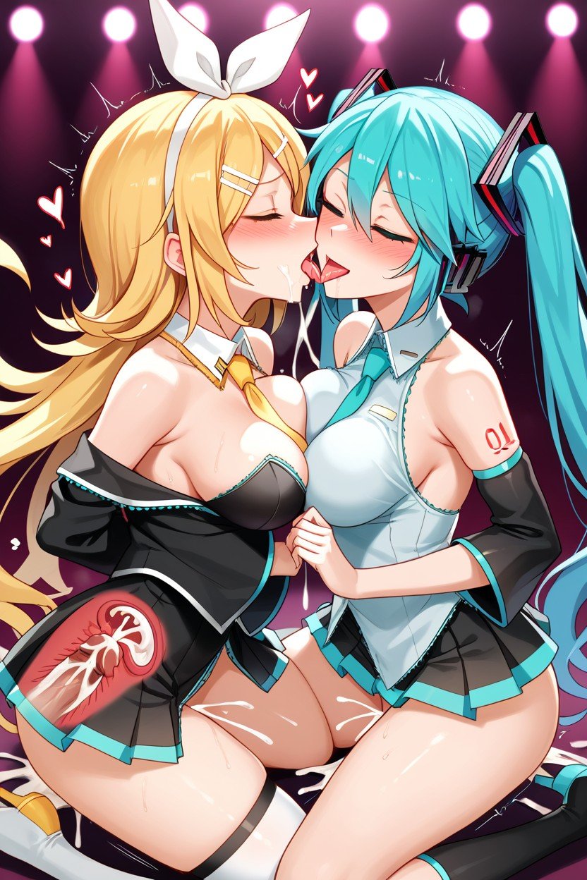 18+, Hatsune Miku, Kagamine Rin Hentai AI Porn