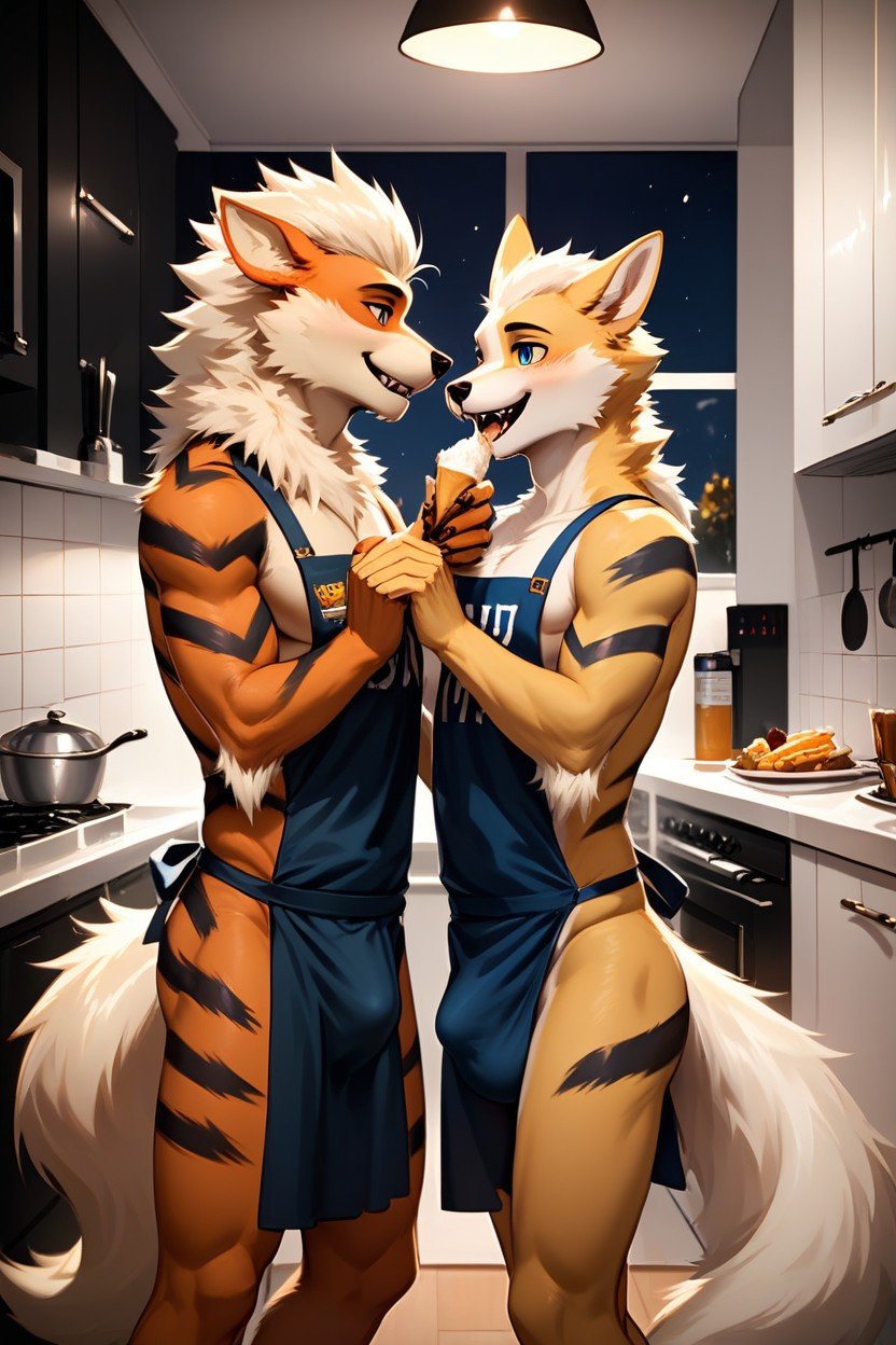 Detailed, Grinning, Kitchen Furry AI Porn