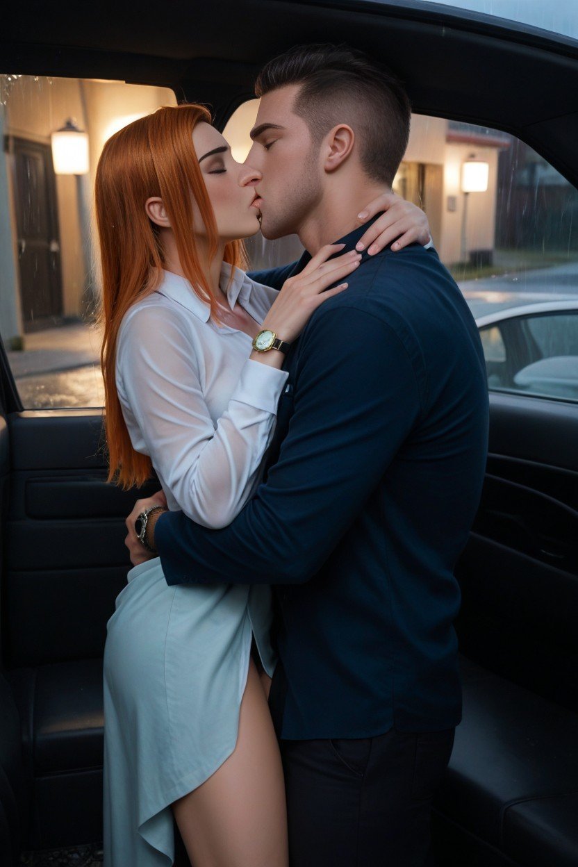 Shy, Perfect Fingers, Gwen Red Long Hair Pornografia gay com IA