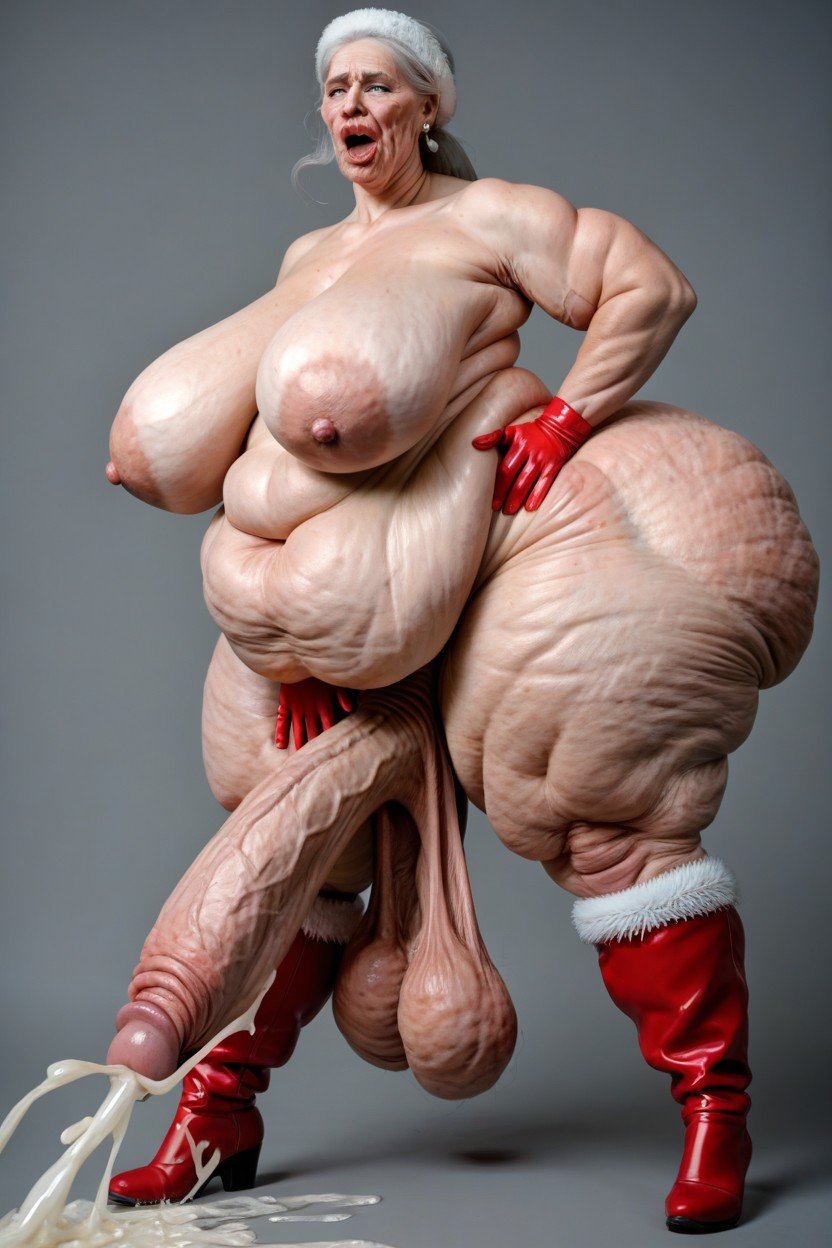 Santa Gloves, Saggy Breasts, Wrinkled SkinAI同性恋黄片