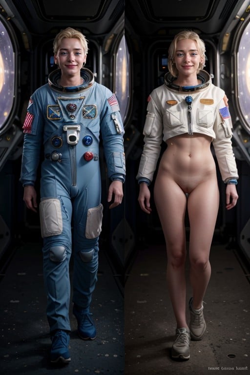 Space Suit, 18+, Happy Crying Asian AI Porn