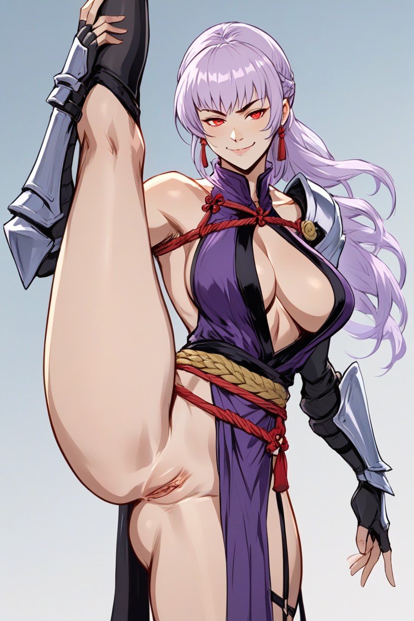 Cul Arrondi, 18+, Her Arms Are Adorned With Black And Silver Armored GauntletsPorno IA Hentai