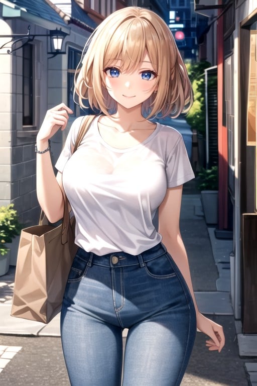 White T-shirt, A Woman, JeansAI同性戀黃片