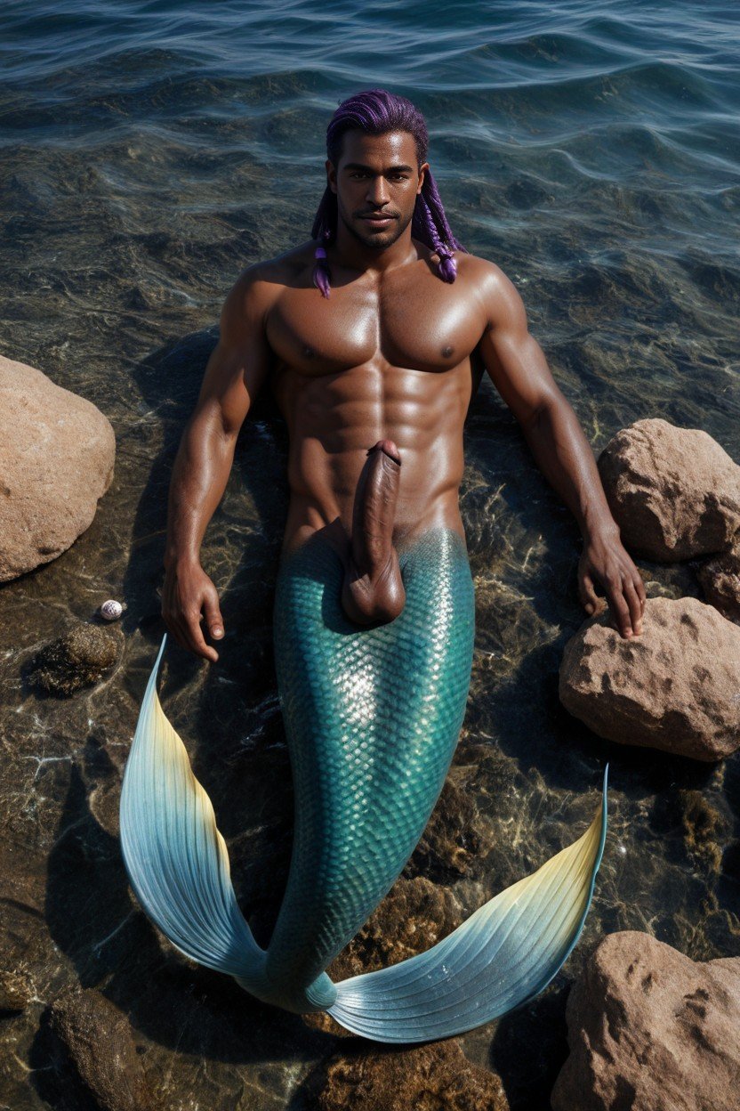 Underwater, Long Flaccid Dick, Dark SkinPorno IA Gay