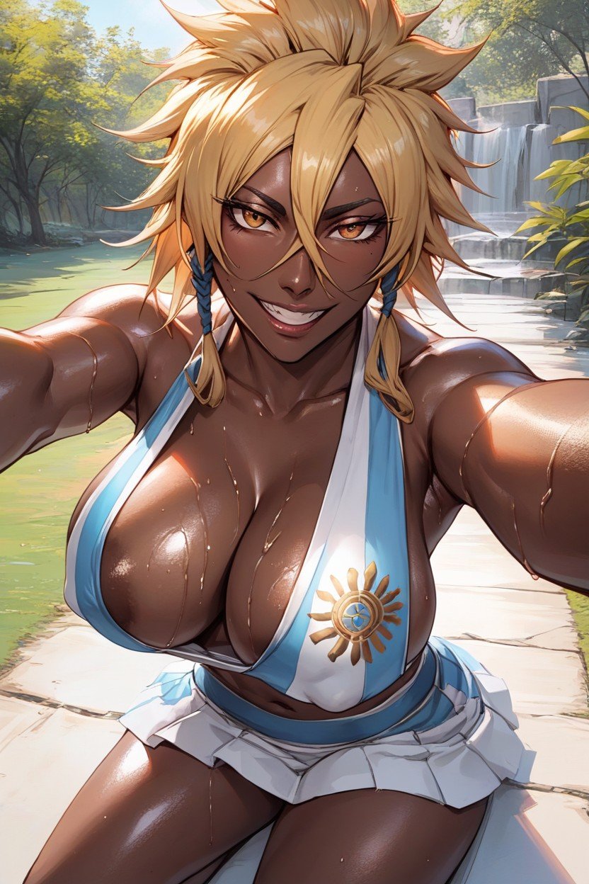 Hidden Breasts, Blonde, Looking At ViewerHentai IA