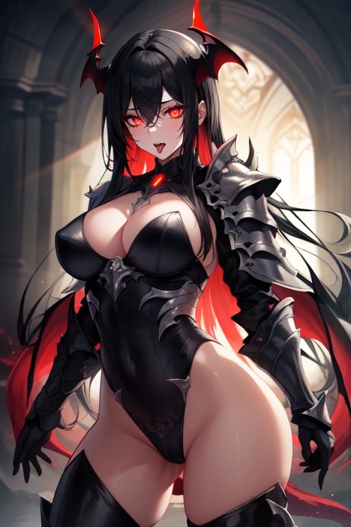 Goth, Big Demon Wings, Black Hair AI Gay Porn