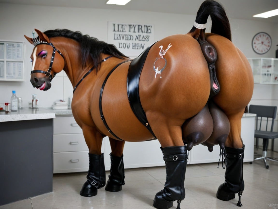 Mylittel Extremly Large Teats American Draft Equinepussy, 側視圖, 吊袜带 AI黃片