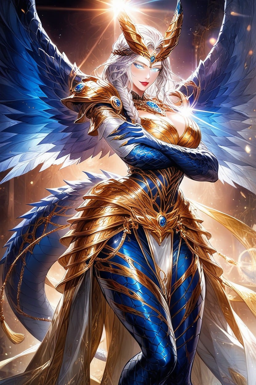 Ultra Detailed, 18+, Dark Blue Scales On Sides Of Waist Hentai AI Porn