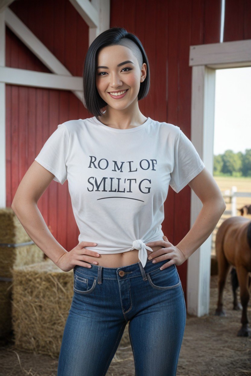 De Pie, Bobcut, T-shirt Porno shemale IA