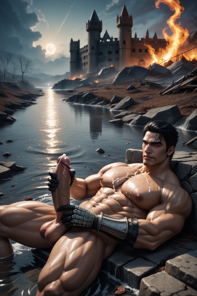 側視圖, Sword, Muscular Body AI同性戀黃片
