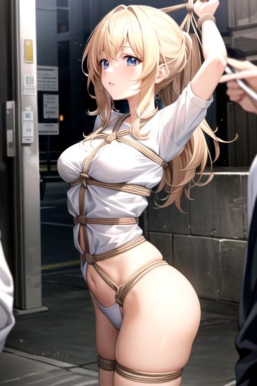 Prison, Cheveux Blond, ShibariPorno IA Hentai