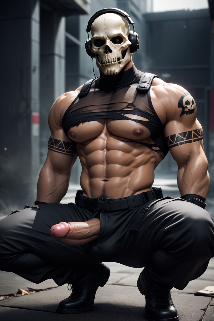 Stomach, Muscular Male, Abs 게이 AI 포르노