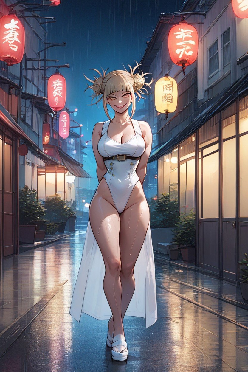 Full Body, Wasp Waist, Himiko Toga From My Hero AcademiaHentai IA