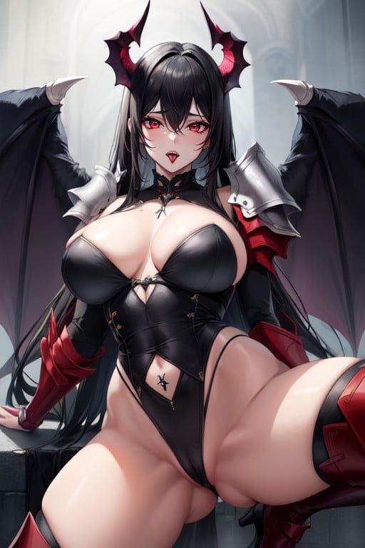 Big Demon Horns, Succubus, Spreading Pussy LipsPorno gay IA