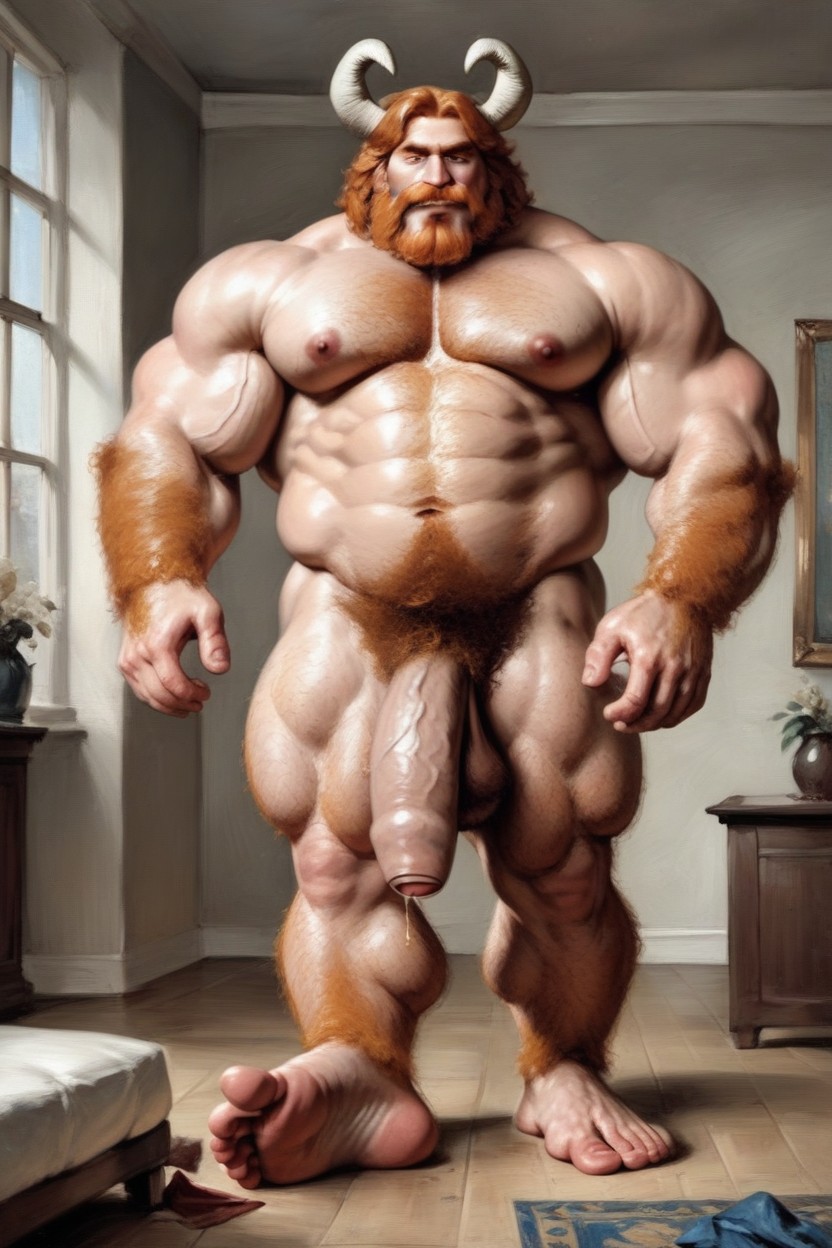 18+, Hairy Beefy Sweaty Asgore, Big Mustache 게이 AI 야짤