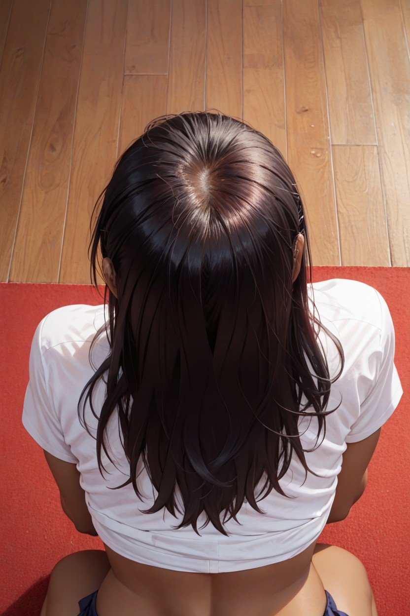 Close Up On Hair, Rear View, Dark SkinAI黄漫