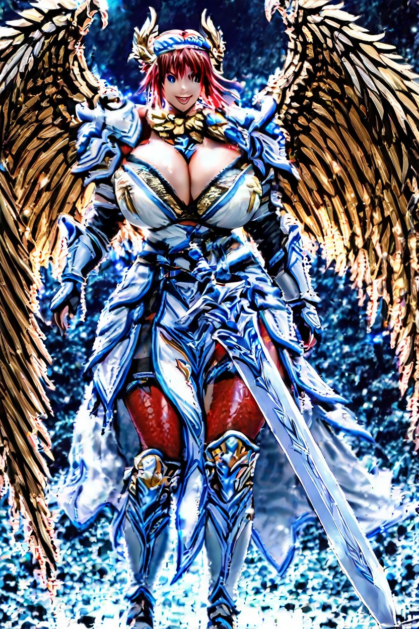 Lipstick, Facing Forward, Huge Hyper Breasts Hentai AI Porn