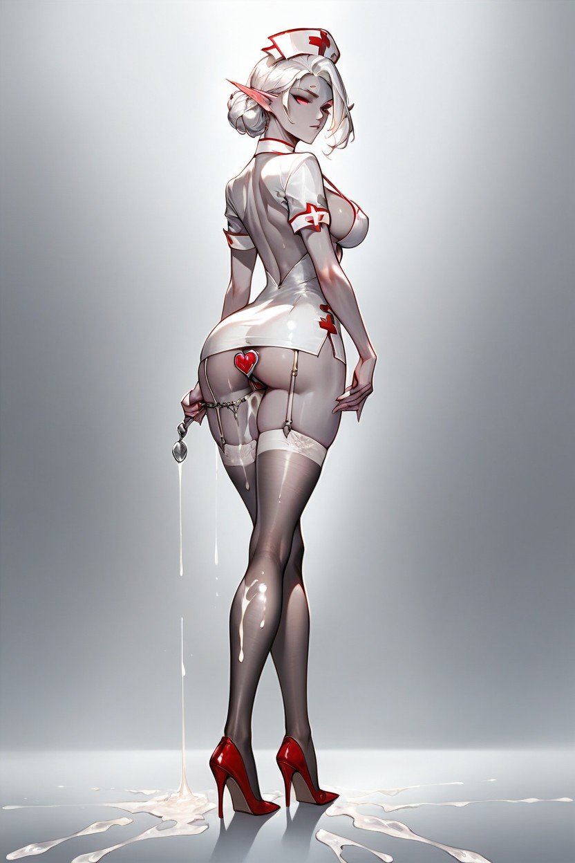 Nurse Outfit, Heels, Tight Medium BreastsAI同性恋黄片