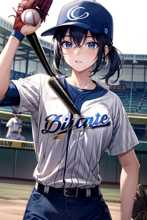 18+, Blue Baseball Uniform, Black PantsAI国产黄片