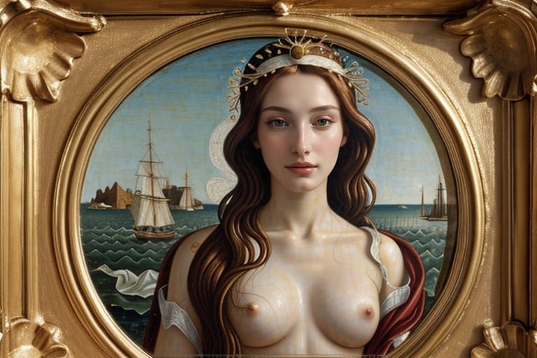 18+, 이탈리아인, Sandro Botticelli Painting Birth Of Venus헨타이 AI 포르노