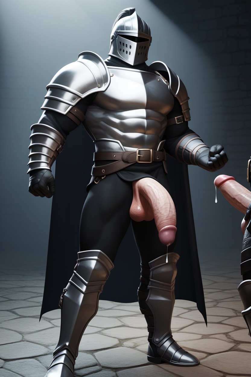 上視角, Light Sparkle Shining On Helmet, Exposed Penis AI同性戀黃片