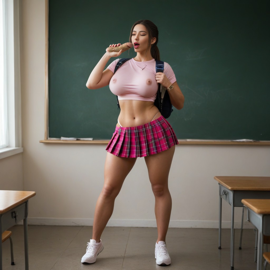 Closed Eyes, Beautiful Standing Ass, Long Legs AI Porn