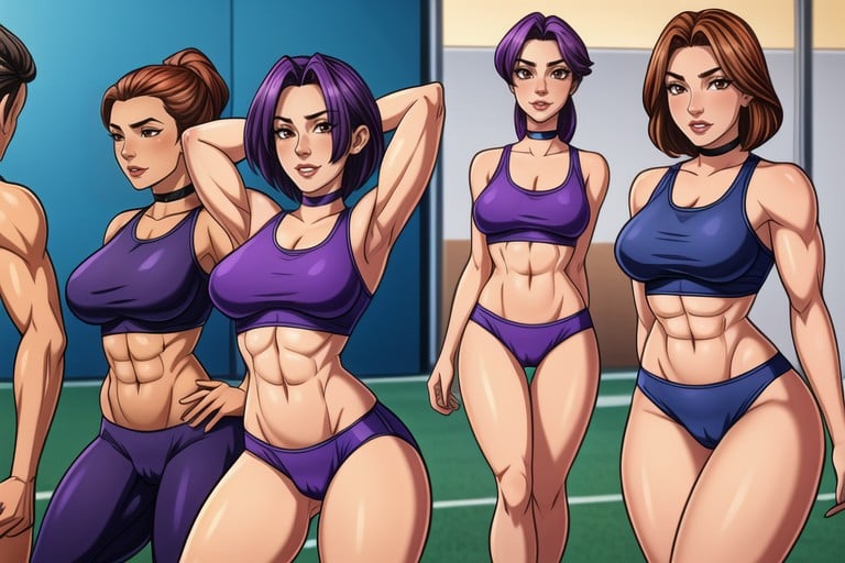 Full Body Shot, Straight Long, Dynamic Athletic PosePorno IA Hentai