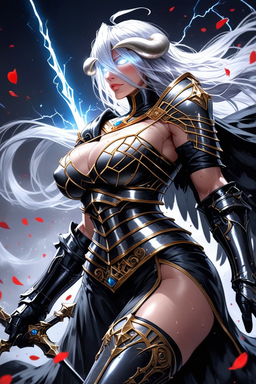 Flowing Cape, Null Artstyle, Perky Breasts Hentai AI Porn