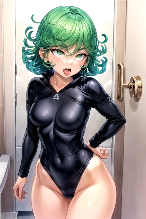 Peito Médio, Tatsumaki (one Punch Man), Side View Pornografia asiática com IA