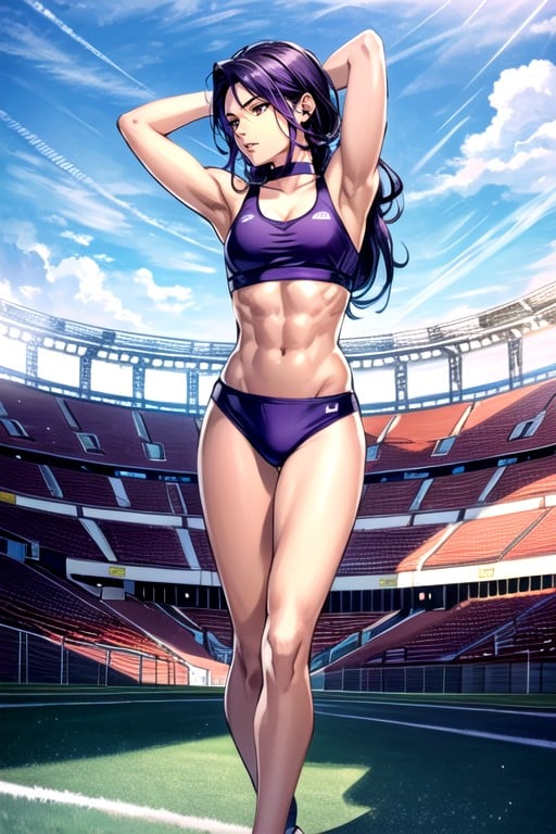 Mischievous, Sports Panties And Crop Top, 18+アジアのAIポルノ