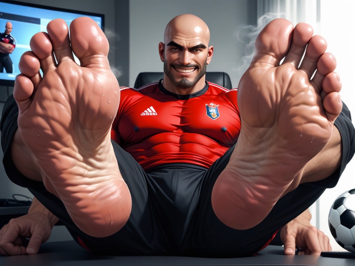 Bald, Highly Detailed, Hairy Body게이 AI 포르노