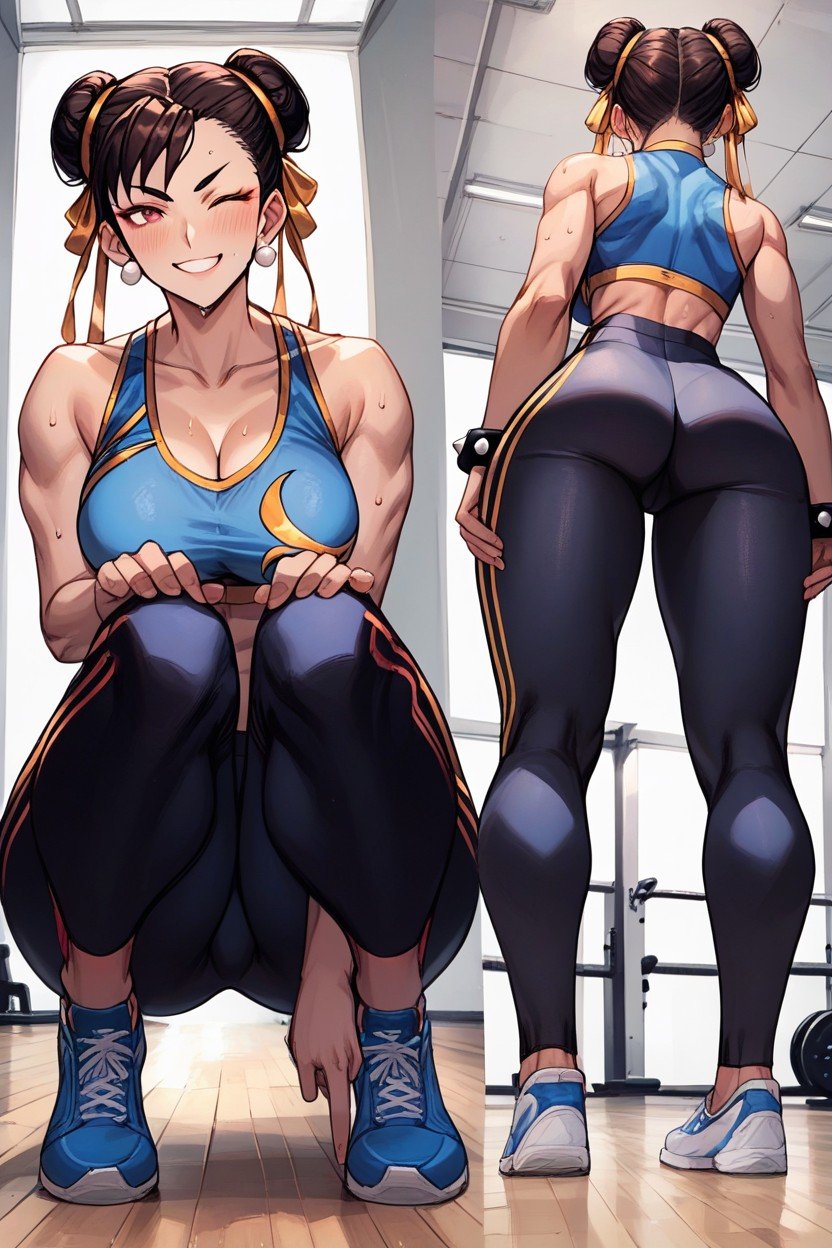 Deadlift, Form Fitting Clothes, Thick Thighs Hentai AI Porn