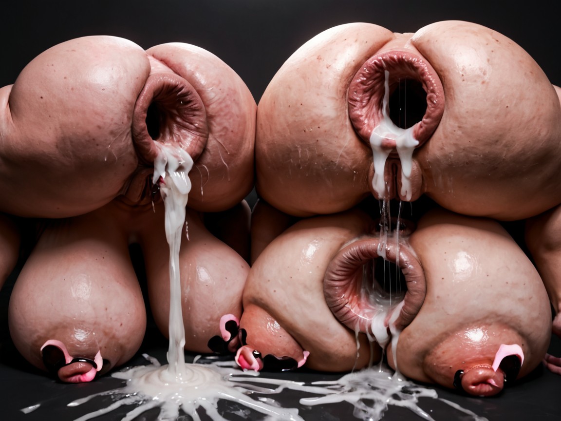 Inverted Nipples, Hyper Internalorgans, Anuses All Over Body AI Porn