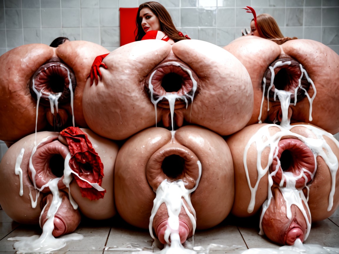 Dilated Inverted Nipple, Horrororgans, Many Hyper Anuses AI Porn