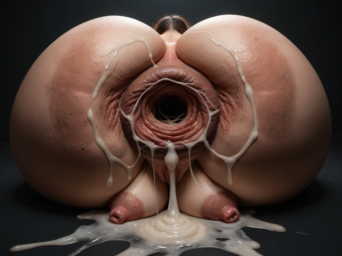 Excessive Cum Squirt, Multiple Anuses Per Ass, Massive Gaping Destroyed Anus AI Porn