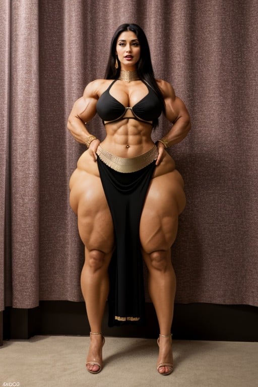 Thick Curvy Muscular Woman, Ultra Muscular, Steroids BuffAI黃漫