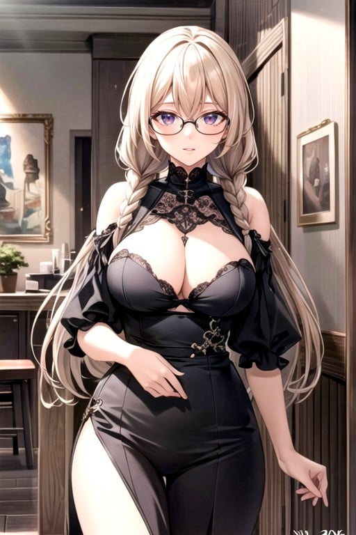 Glasses, 18+, Twin Braids게이 AI 포르노