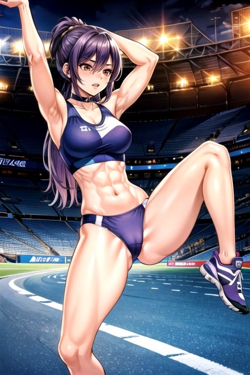 Choker, 18+, Dynamic Athletic Pose Hentai IA pornografia