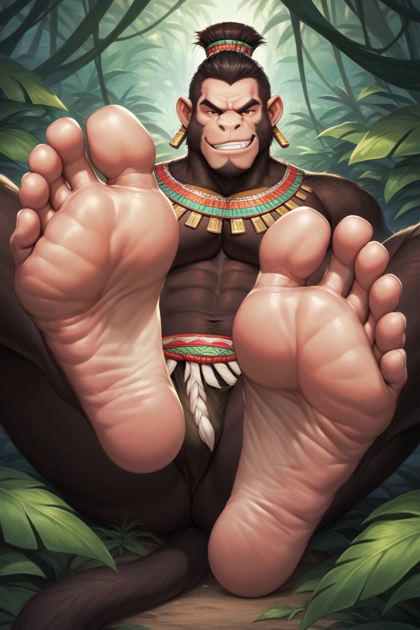 Gay, Showing Feet, Monkey Furry AI Porn