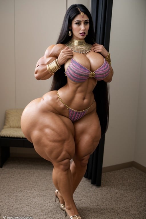 Hourglass Figure, Hyper Thick Biceps, Massive Hyper Muscles AI Gay Porn