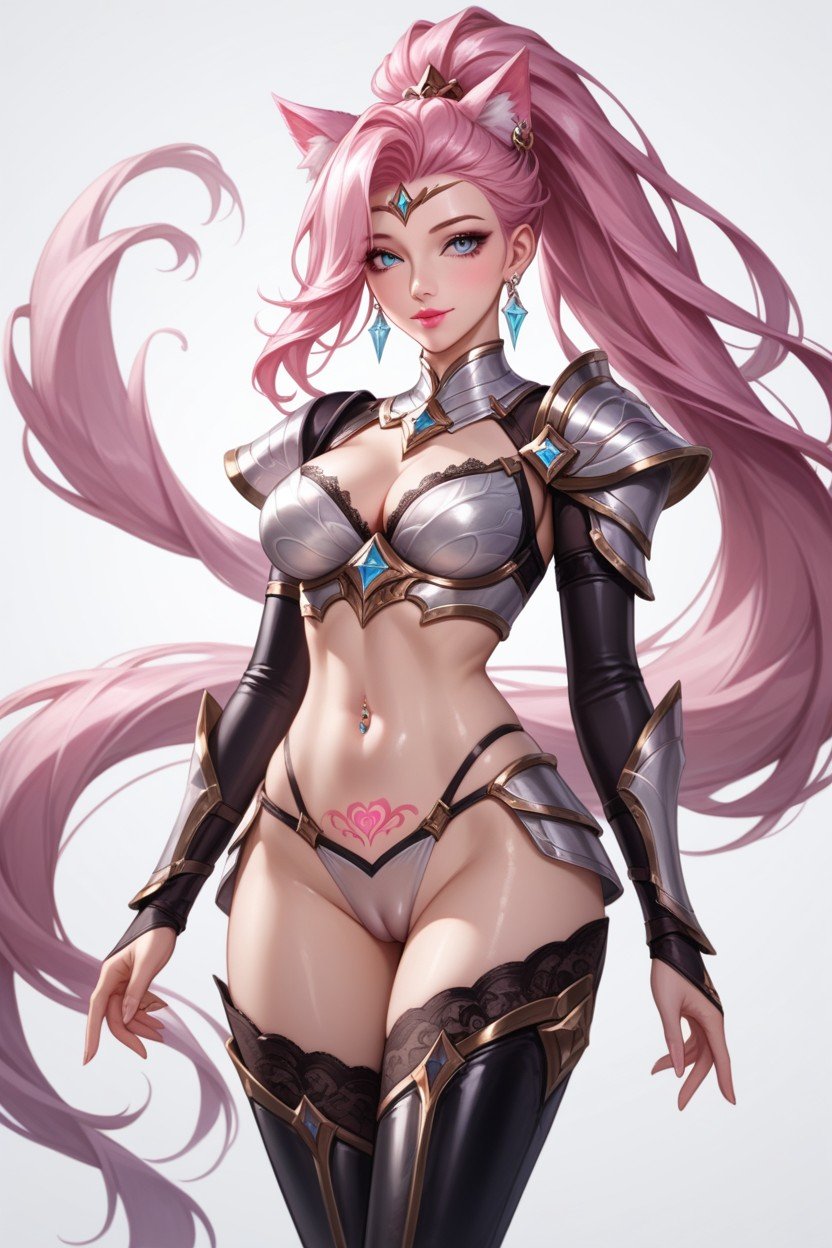 Oiled Skin, Seraphine From League Of Legends, EarringHentai IA