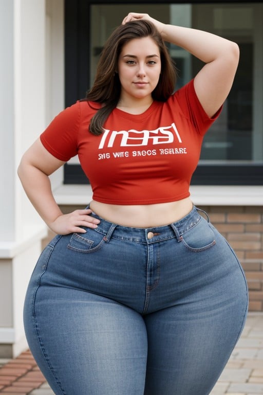 Fat Woman Force Fed By Friend, American, Wider Hips AI Gay Porn