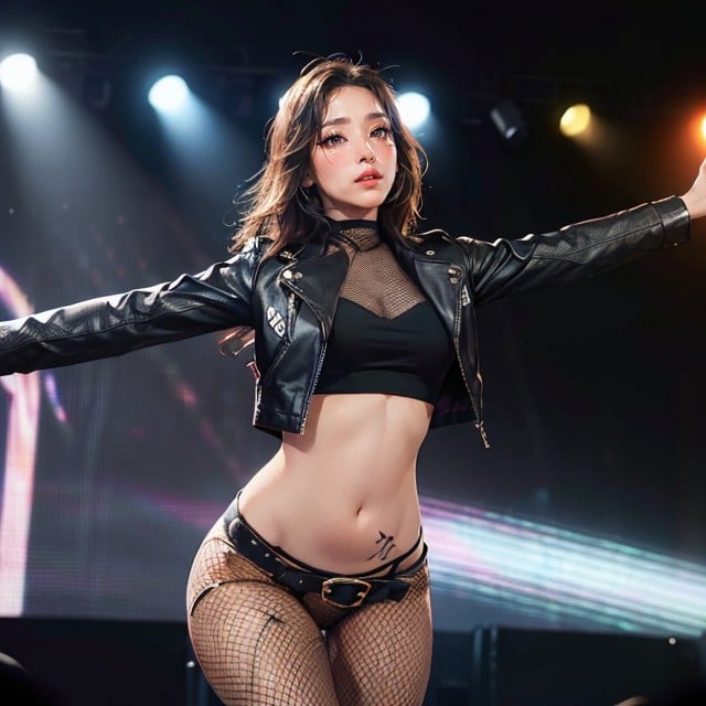 Modern Dancing, Fishnets, Black Boots Asian AI Porn