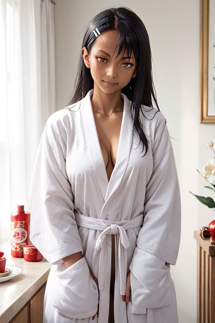 18+, Bathrobe, Nagatoro From Don't Toy With MePorno IA Hentai