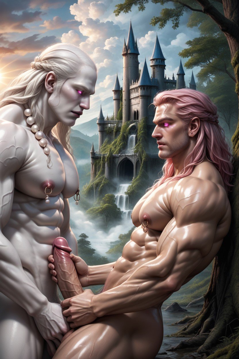 Lord Of The Rings, Lotr, Setting Sun Pornografia gay com IA